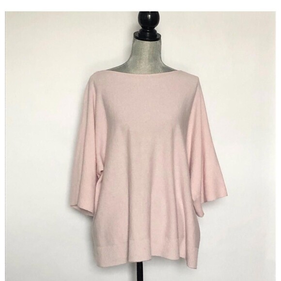Lafayette 148 Women's 100% Cashmere Pullover Sweater Dolman Sleeve Pink Size XS - Picture 3 of 6